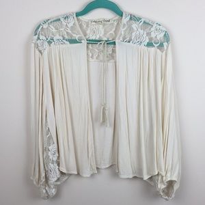 California Gypsy - Floral Lace Tassel Cardigan